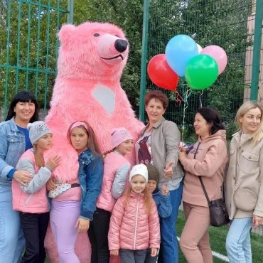 Розовый Большой Медведь Мишка Аниматор Киев и Киевская область